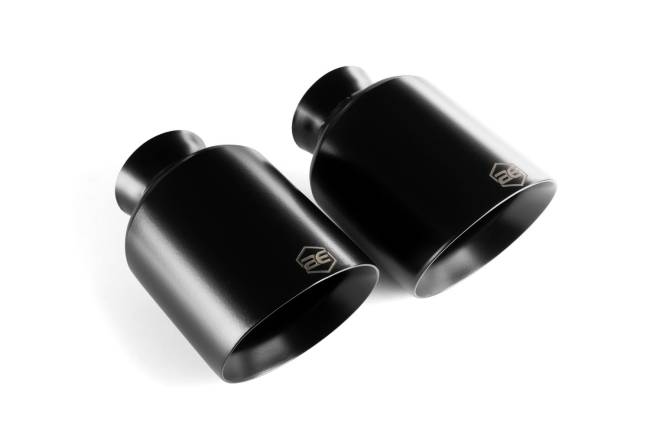AERO Exhaust - AERO Exhaust - 10105 5.0" Direct-fit Replacement Tips for 2015-2021 Dodge Charger - Black Powder Coat Finish - Image 1
