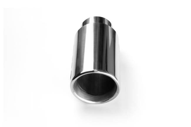 AERO Exhaust - AERO Exhaust - 10109 Polished Stainless Double Wall Exhaust Tip - 4.0" Angle Cut Rolled Edge Outlet / 3.0" Inlet / 9.0" Length - Image 2