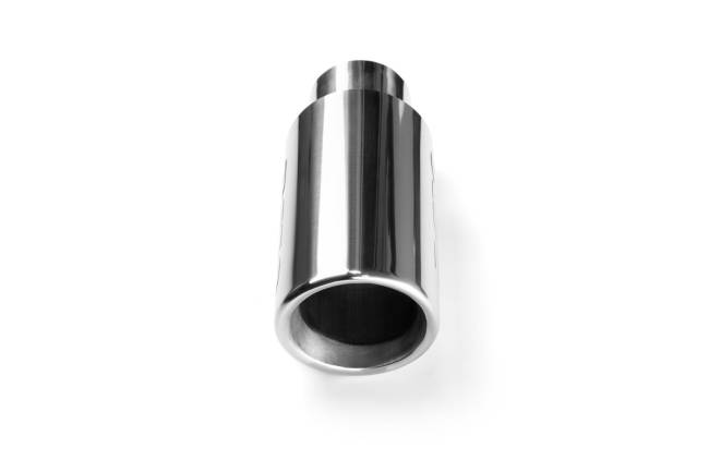AERO Exhaust - AERO Exhaust - 10110 Polished Stainless Double Wall Exhaust Steel Tip - 3.5" Angle Cut Rolled Edge Outlet / 2.5" Inlet / 9.0" Length - Image 2