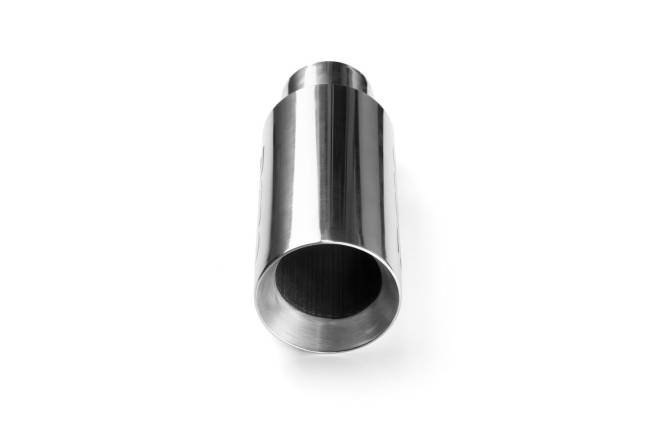AERO Exhaust - AERO Exhaust - 10111 Polished Stainless Double Wall Exhaust Steel Tip - 3.5" Straight Cut Outlet / 2.5" Inlet / 9.0" Length - Image 2