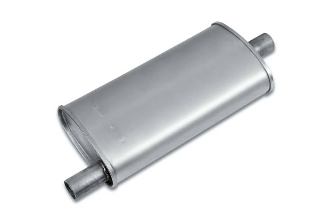 Eco Plus - Eco Plus - EP3003 4" x 7.75" Oval Body Muffler - 1.5" Offset In / 1.5" Center Out - Image 1