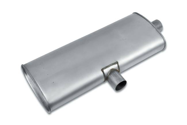 Eco Plus - Eco Plus - EP3092 5" x 11" Oval Body T-Style Muffler - 2.5" Side Body Inlet  In / 2.5"  Center Out - Image 1