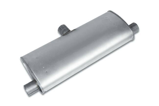 Eco Plus - Eco Plus - EP3093 5" x 11" Oval Body T-Style Muffler - 2.5" Side Body Inlet  In / 2.5"  Dual (Opposite Caps) Out - Image 1