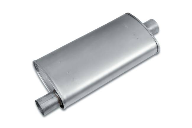 Eco Plus - Eco Plus - EP3998 4.5" x 9.75" Oval Body Muffler - 2.5" Center In / 2.5" Offset Out - Image 1