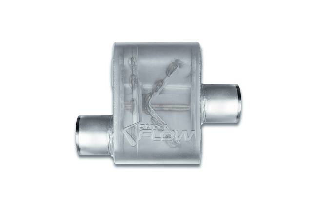 Street Flow - Street Flow - SF430110 1 Chamber 4"x9.5" Oval Body Muffler - 3.0" Offset In / 3.0" Center Out - Image 2
