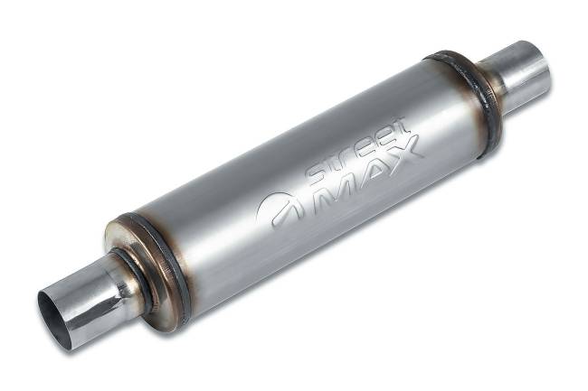 Street Max - Street Max - SM10414 4" Round Body Muffler  - 2" Center In  / 2" Center Out - Image 1
