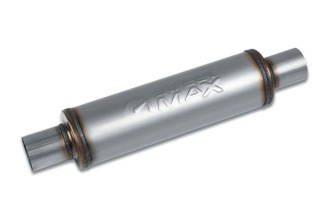 Street Max - Street Max - SM10415 4" Round Body Muffler  - 2.25" Center In  / 2.25" Center Out - Image 1