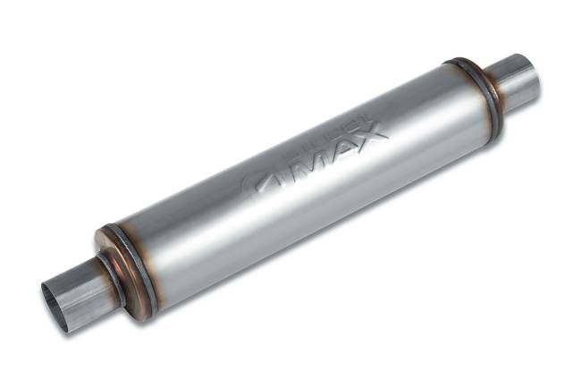 Street Max - Street Max - SM10424 4" Round Body Muffler  - 2" Center In  / 2" Center Out - Image 1