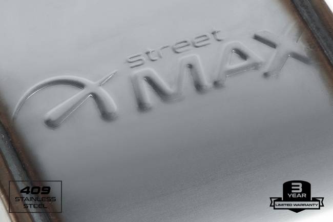 Street Max - Street Max - SM64110 Shortie Oval Body Exhaust Muffler  - 2.25" Offset In  / 2.25" Center Out - Image 2
