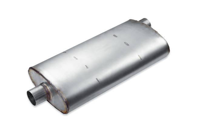 Premium Duty - Premium Duty - PD113 4.75" x 10.75" Oval Body Muffler - 2.5" Offset In 2.5" Center Out - Image 1