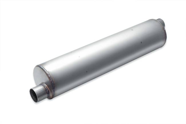 Premium Duty - Premium Duty - PD603 6" Round Body Muffler - 2.25" Offset  In 2.25" Offset Out - Image 1