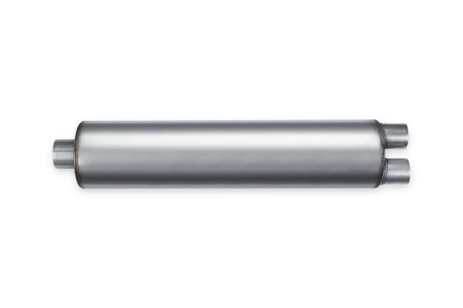 Premium Duty - Premium Duty - PD711 7" Round Body Muffler - 2.5" Dual In 3" Center Out - Image 2
