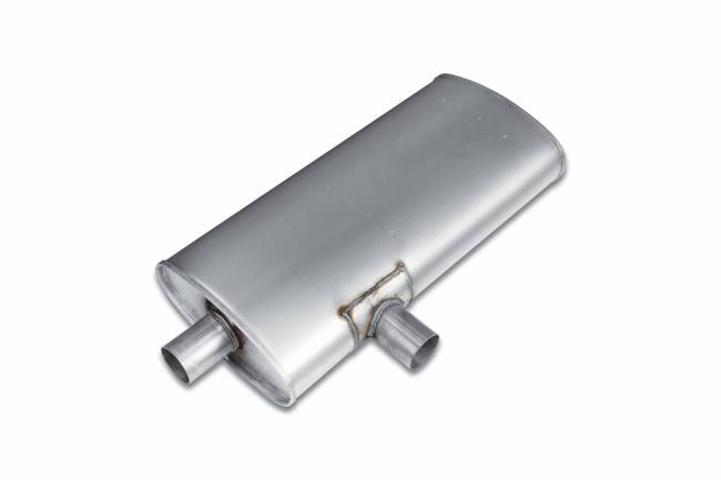 Eco Plus - Eco Plus - EP3089 5" x 11" Oval Body T-Style Muffler - 2.25" Side Body Inlet  In / 2.25" Center Out - Image 1