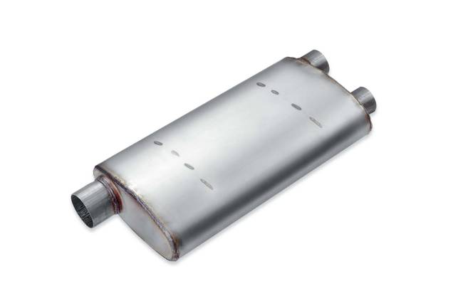 Premium Duty - Premium Duty - PD228 4.25" x 9.75" Oval Body Muffler - 2.5"  Offset In 2.5"  Dual Out - Image 1