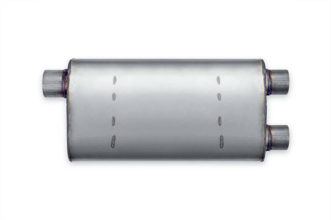 Premium Duty - Premium Duty - PD228 4.25" x 9.75" Oval Body Muffler - 2.5"  Offset In 2.5"  Dual Out - Image 2