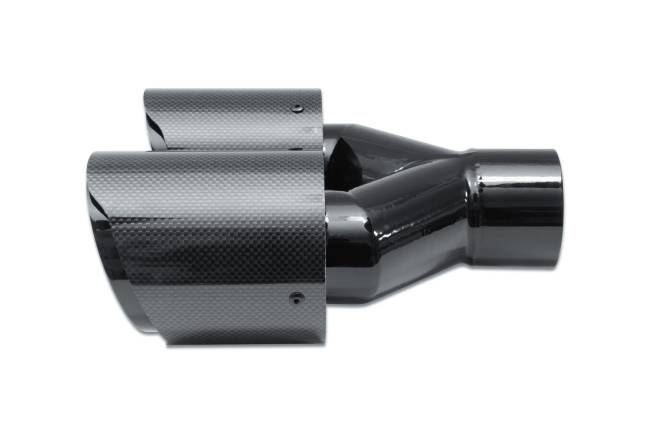 Street Style - Street Style - SS4025116CF Carbon Fiber Dual Exhaust Tips - 4.0" Angle Cut Dual Outlet / 2.5" Inlet / 10.0" Length - Driver & Passenger Side Pair - Image 3