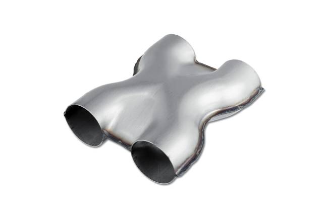 Street Armor - Street Armor - SA169 Stainless Steel Bare X-Pipe - 2.25" In / 2.25" Out - Image 1