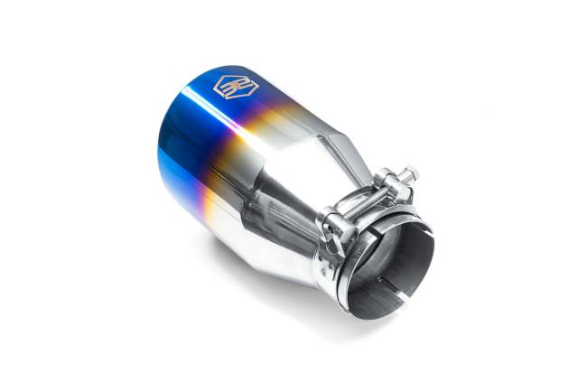 AERO Exhaust - AERO Exhaust - 10119 Blue Flame Double Wall Exhaust Tip - 4.0" Angle Cut Outlet / 2.5" Inlet / 7.0" Length - Image 3
