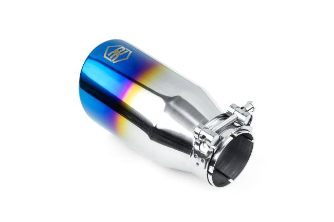 AERO Exhaust - AERO Exhaust - 10120 Blue Flame Double Wall Exhaust Tip - 3.5" Angle Cut Outlet / 2.25" Inlet / 7.0" Length - Image 3