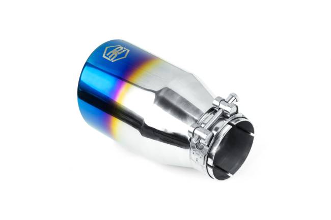 AERO Exhaust - AERO Exhaust - 10121 Blue Flame Double Wall Exhaust Tip - 4.0" Angle Cut Outlet / 2.25" Inlet / 7.0" Length - Image 3