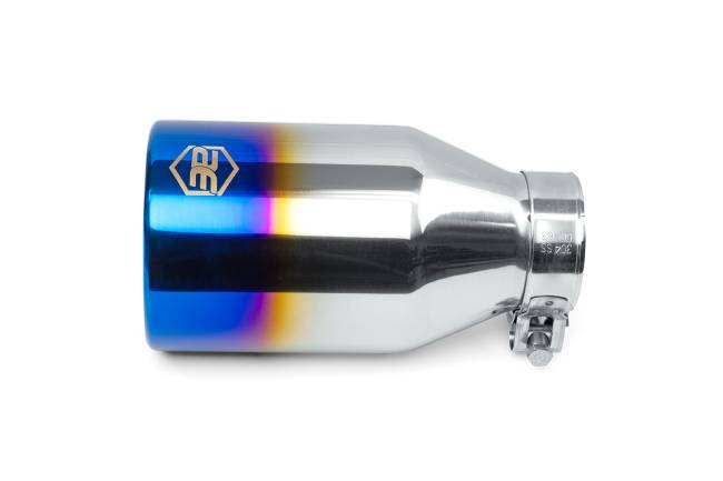 AERO Exhaust - AERO Exhaust - 10123 Blue Flame Double Wall Exhaust Tip - 4.0" Straight Cut Outlet / 2.25" Inlet / 7.0" Length - Image 2