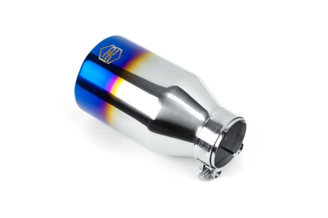 AERO Exhaust - AERO Exhaust - 10123 Blue Flame Double Wall Exhaust Tip - 4.0" Straight Cut Outlet / 2.25" Inlet / 7.0" Length - Image 3