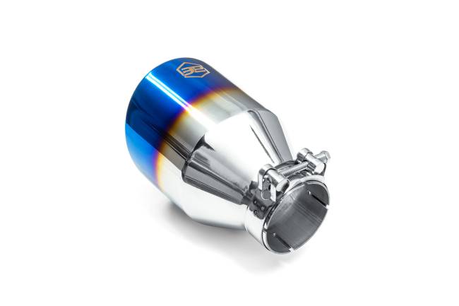 AERO Exhaust - AERO Exhaust - 10128 Blue Flame Double Wall Exhaust Tip - 4.5" Angle Cut Outlet / 2.5" Inlet / 7.0" Length - Image 3