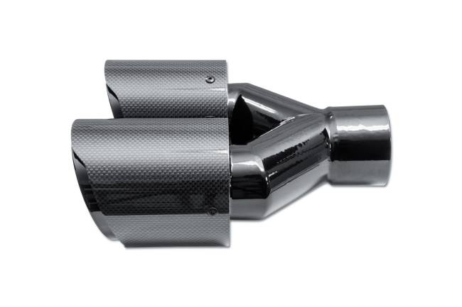 Street Style - Street Style - SS4025113CF Dual Carbon Fiber Exhaust Tip - 4.0" Angle Cut Outlet / 2.5" Inlet / 10.0" Length - Driver Side - Image 2