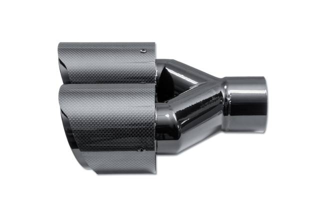 Street Style - Street Style - SS4025114CF Dual Carbon Fiber Exhaust Tip - 4.0" Angle Cut Outlet / 2.5" Inlet / 10.0" Length - Passenger Side - Image 2