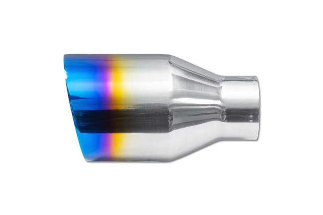Street Style - Street Style - SS203BF Blue Flame Double Wall Exhaust Tip - 4.0" Angle Cut Outlet / 2.25" Inlet / 7.0" Length - Image 2