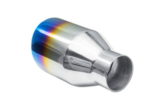 Street Style - Street Style - SS203BF Blue Flame Double Wall Exhaust Tip - 4.0" Angle Cut Outlet / 2.25" Inlet / 7.0" Length - Image 3