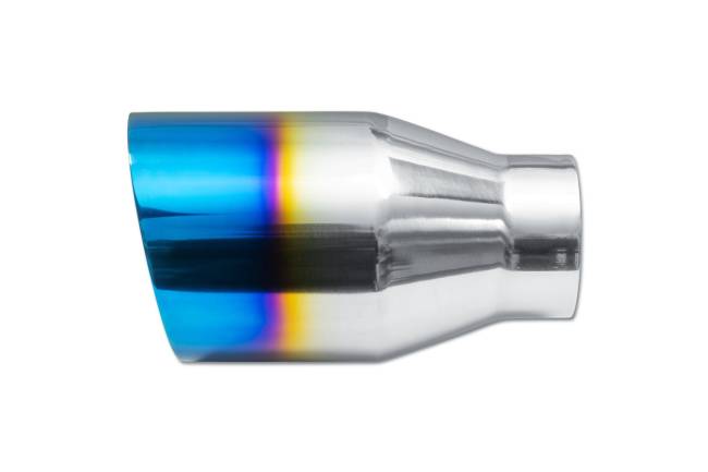 Street Style - Street Style - SS210BF Blue Flame Double Wall Exhaust Tip - 4.5" Angle Cut Outlet / 2.5" Inlet / 7.0" Length - Image 2