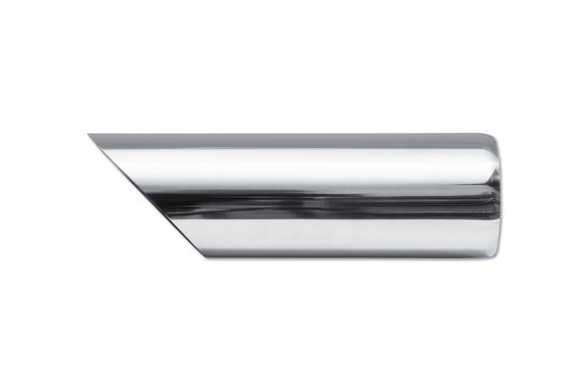 Street Style - Street Style - SS2527590AC Polished Stainless Single Wall Exhaust Tip - 2.75" Angle Cut Outlet / 2.5" Inlet / 9.0" Length - Image 2