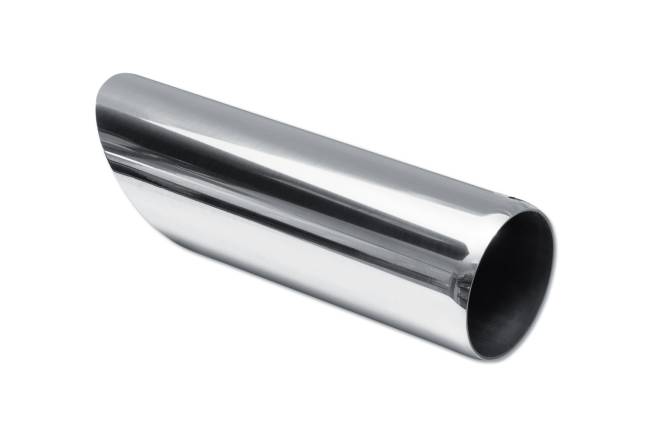 Street Style - Street Style - SS2527590AC Polished Stainless Single Wall Exhaust Tip - 2.75" Angle Cut Outlet / 2.5" Inlet / 9.0" Length - Image 3