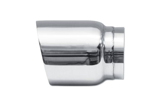 Street Style - Street Style - SS3040525 Polished Stainless Double Wall Exhaust Tip - 4.0" Angle Cut Outlet / 3.0" Inlet / 5.25" Length - Image 2