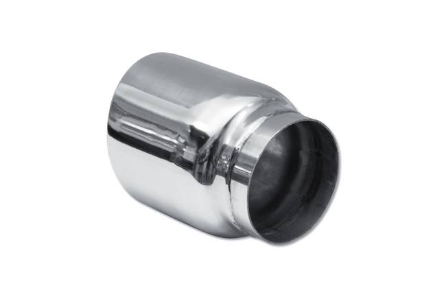Street Style - Street Style - SS3040525 Polished Stainless Double Wall Exhaust Tip - 4.0" Angle Cut Outlet / 3.0" Inlet / 5.25" Length - Image 3