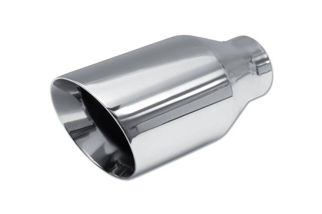 Street Style - Street Style - SS254590 Polished Stainless Double Wall Exhaust Tip - 4.5" Angle Cut Outlet / 2.5" Inlet / 9.0" Length - Image 1