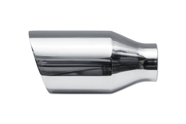 Street Style - Street Style - SS254590 Polished Stainless Double Wall Exhaust Tip - 4.5" Angle Cut Outlet / 2.5" Inlet / 9.0" Length - Image 2