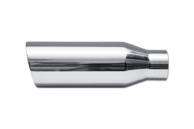 Street Style - Street Style - SS254012 Polished Stainless Double Wall Exhaust Tip - 4.0" Angle Cut Outlet / 2.5" Inlet / 12.0" Length - Image 2