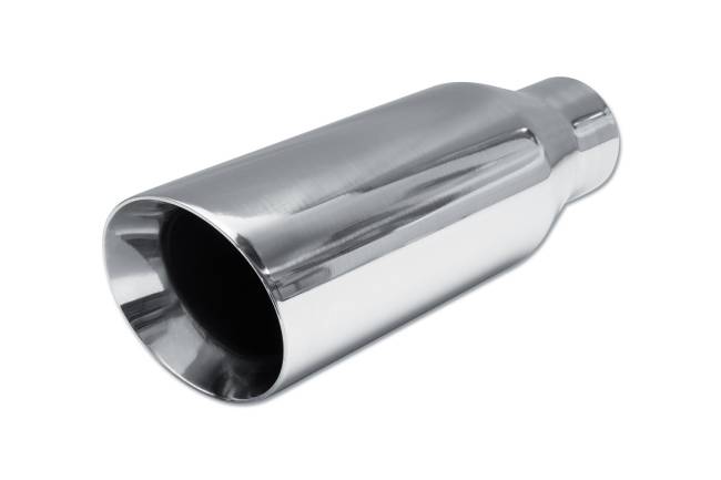 Street Style - Street Style - SS254012 Polished Stainless Double Wall Exhaust Tip - 4.0" Angle Cut Outlet / 2.5" Inlet / 12.0" Length - Image 1