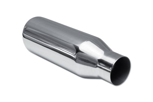 Street Style - Street Style - SS254012 Polished Stainless Double Wall Exhaust Tip - 4.0" Angle Cut Outlet / 2.5" Inlet / 12.0" Length - Image 3
