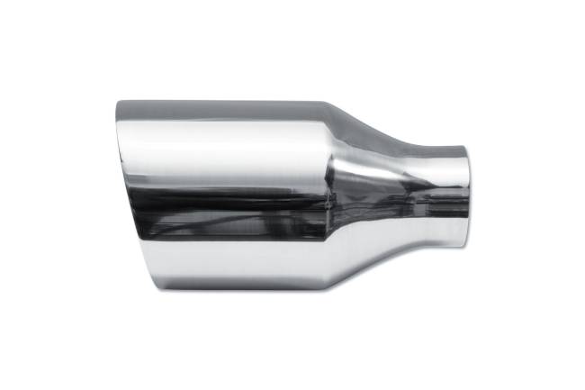 Street Style - Street Style - SS255090 Polished Stainless Double Wall Exhaust Tip - 5.0" Angle Cut Outlet / 2.5" Inlet / 9.0" Length - Image 2