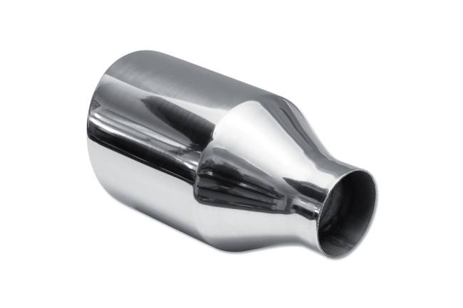 Street Style - Street Style - SS255090 Polished Stainless Double Wall Exhaust Tip - 5.0" Angle Cut Outlet / 2.5" Inlet / 9.0" Length - Image 3