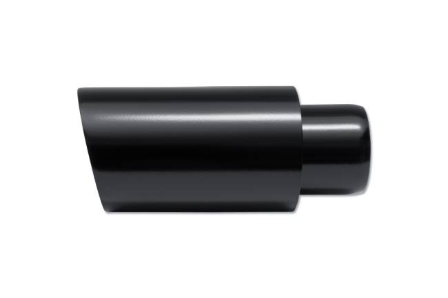Street Style - Street Style - SS013BBLK Black Powder Coat Double Wall Exhaust Tip - 3.5" Angle Cut Outlet / 2.25" Inlet / 8.0" Length - Image 2
