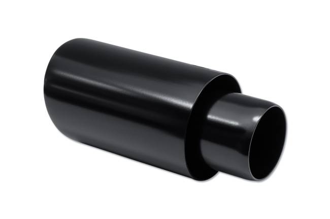 Street Style - Street Style - SS013BBLK Black Powder Coat Double Wall Exhaust Tip - 3.5" Angle Cut Outlet / 2.25" Inlet / 8.0" Length - Image 3