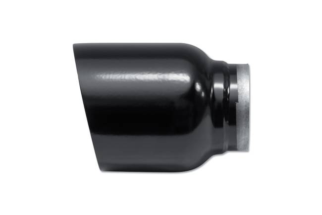 Street Style - Street Style - SS2540525BLK Black Powder Coat Double Wall Exhaust Tip - 4.0" Angle Cut Outlet / 2.5" Inlet / 5.25" Length - Image 2