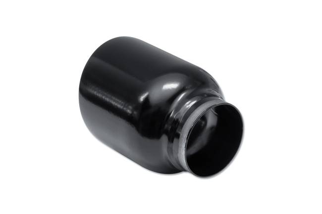 Street Style - Street Style - SS2540525BLK Black Powder Coat Double Wall Exhaust Tip - 4.0" Angle Cut Outlet / 2.5" Inlet / 5.25" Length - Image 3