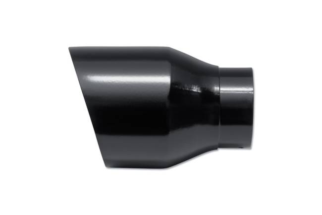 Street Style - Street Style - SS254060BLK Black Powder Coat Double Wall Exhaust Tip - 4.0" Angle Cut Outlet / 2.5" Inlet / 6.0" Length - Image 2