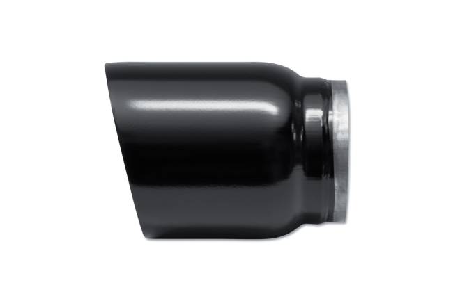 Street Style - Street Style - SS3040525BLK Black Powder Coat Double Wall Exhaust Tip - 4.0" Angle Cut Outlet / 3.0" Inlet / 5.25" Length - Image 2