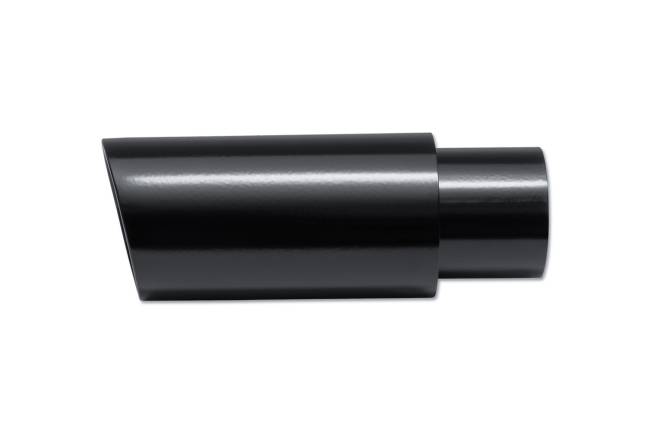 Street Style - Street Style - SS013ABLK Black Powder Coat Double Wall Exhaust Tip - 3.0" Angle Cut Outlet / 2.25" Inlet / 8.0" Length - Image 2